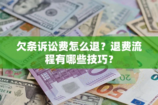 武汉欠条诉讼费怎么退？退费流程有哪些技巧？