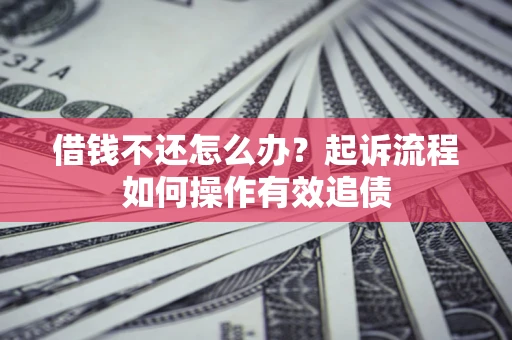 武汉借钱不还怎么办？起诉流程如何操作有效追债