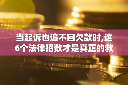 武汉当起诉也追不回欠款时,这6个法律招数才是真正的救命稻草